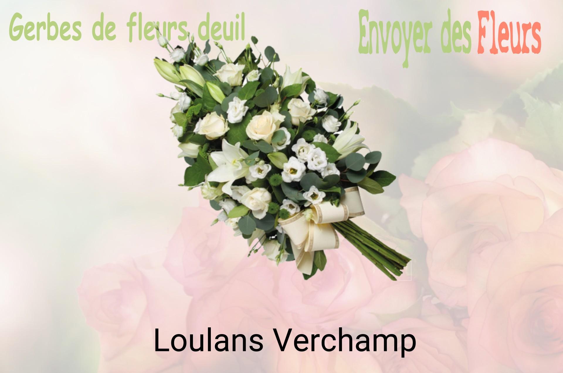 Gerbe de fleurs de deuil livrée à Loulans-Verchamp
